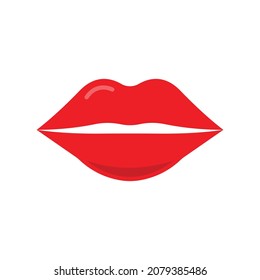 Lips icon design isolated on white background