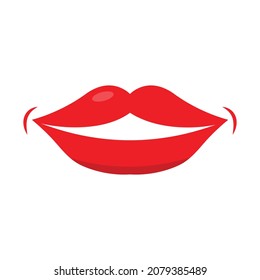 Lips icon design isolated on white background