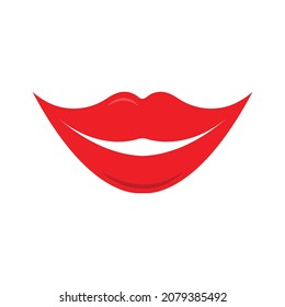 Lips icon design isolated on white background