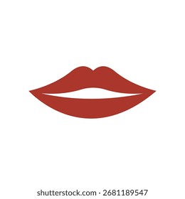 Plantilla aislada del diseño del icono de los labios