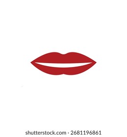 Plantilla aislada del diseño del icono de los labios