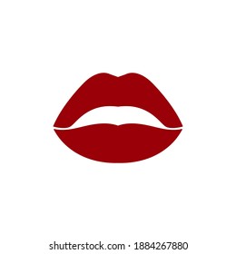 Lips icon design template vector isolated illustration