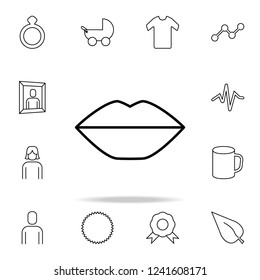 lips icon. Detailed set of simple icons. Premium graphic design. One of the collection icons for websites, web design, mobile app