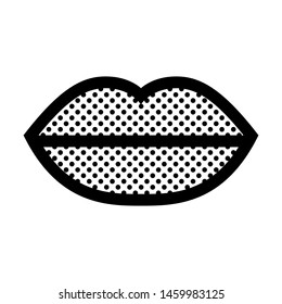 Lips Icon with Dots Style
