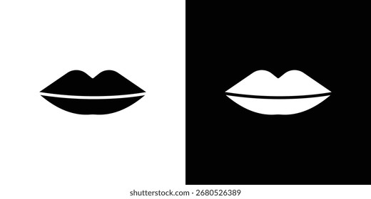 Lips icon. flat and line style collection.