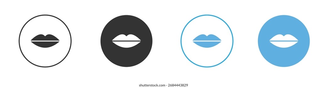Icono de labios. Plantilla de diseño de iconos gráficos