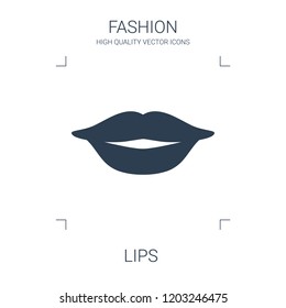 lips icon. high quality filled lips icon on white background. from fashion collection flat trendy vector lips symbol. use for web and mobile