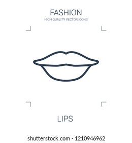 lips icon. high quality line lips icon on white background. from fashion collection flat trendy vector lips symbol. use for web and mobile