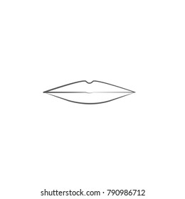 lips icon. Human organs element icon. Premium quality graphic design icon. Baby Signs, outline symbols collection icon for websites, web design, mobile app on white background