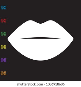 lips, icon illustration