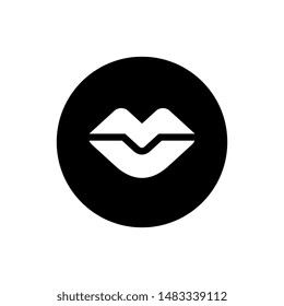Lips icon illustration sign - Vector