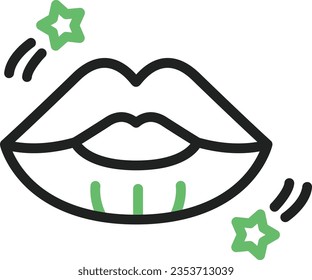 Lips Icon image. Suitable for mobile application.