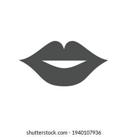Lips icon isolated on white background.