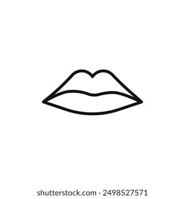 Lippensymbol einzeln auf weißem Hintergrund