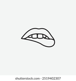 Lips icon isolated on white background