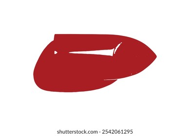 Lips icon isolated on white background. Full lips colored in pink nude lipstick. Professional make up and professional cosmetics for make up. Part 