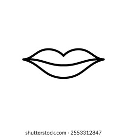 Lips icon isolated on white background