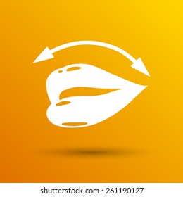 Lips icon isolated on white background. VECTOR illustration.