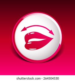 Lips icon isolated on white background. VECTOR illustration.