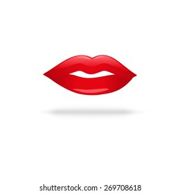 lips  icon  isolated on a white background