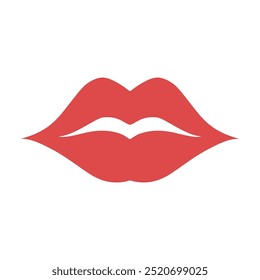 Lips icon isolated vector illustration on white background.