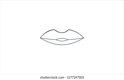  Lips icon. Kiss icon. Red lips, vector illustration