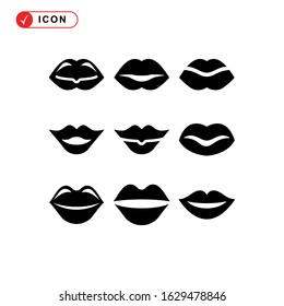 lips icon or logo isolated sign symbol vector illustration - Collection of high quality black style vector icons
