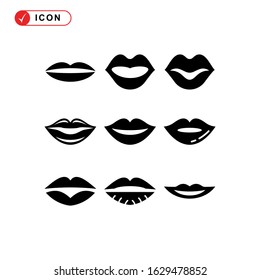 lips icon or logo isolated sign symbol vector illustration - Collection of high quality black style vector icons
