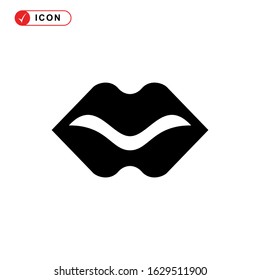 lips icon or logo isolated sign symbol vector illustration - high quality black style vector icons
