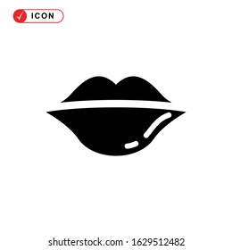 lips icon or logo isolated sign symbol vector illustration - high quality black style vector icons
