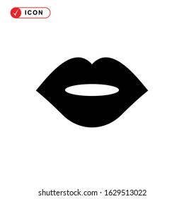 lips icon or logo isolated sign symbol vector illustration - high quality black style vector icons
