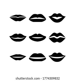 lips icon or logo isolated sign symbol vector illustration - Collection of high quality black style vector icons
