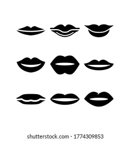 lips icon or logo isolated sign symbol vector illustration - Collection of high quality black style vector icons
