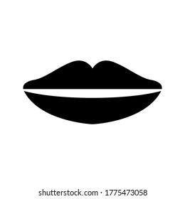 Lippensymbol oder Logo einzeln auf Zeichen, Vektorgrafik - hochwertige Vektorsymbole in schwarzem Stil
