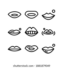 Lips icon or logo isolated sign symbol vector illustration - Collection of high quality black style vector icons
