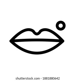 Lips icon or logo isolated sign symbol vector illustration - high quality black style vector icons
