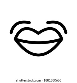 Lips icon or logo isolated sign symbol vector illustration - high quality black style vector icons
