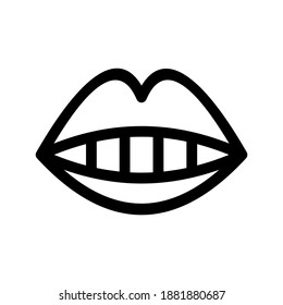 Lips icon or logo isolated sign symbol vector illustration - high quality black style vector icons
