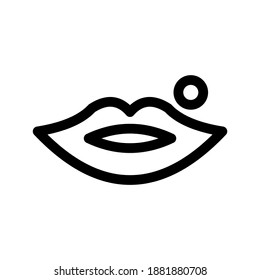 Lips icon or logo isolated sign symbol vector illustration - high quality black style vector icons
