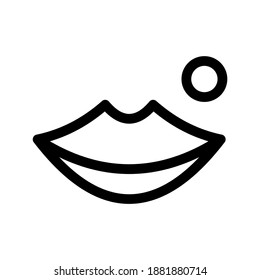 Lips icon or logo isolated sign symbol vector illustration - high quality black style vector icons

