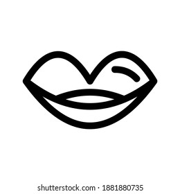 Lips icon or logo isolated sign symbol vector illustration - high quality black style vector icons
