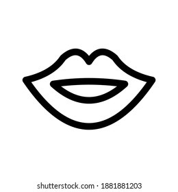 Lips icon or logo isolated sign symbol vector illustration - high quality black style vector icons
