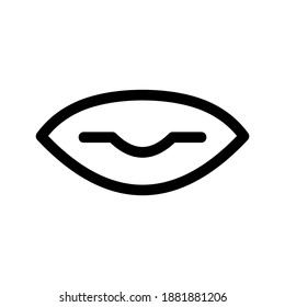 Icono de los labios o logotipo símbolo de signo aislado ilustración vectorial - iconos vectoriales de estilo negro de alta calidad

