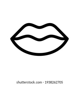 lips icon or logo isolated sign symbol vector illustration - high quality black style vector icons
