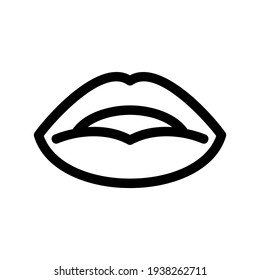 lips icon or logo isolated sign symbol vector illustration - high quality black style vector icons
