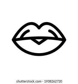 lips icon or logo isolated sign symbol vector illustration - high quality black style vector icons
