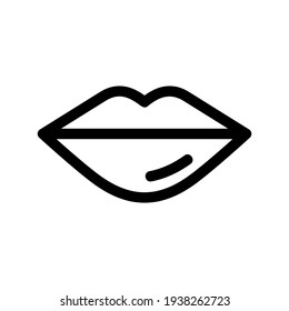 lips icon or logo isolated sign symbol vector illustration - high quality black style vector icons
