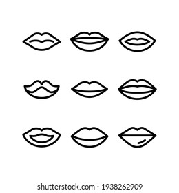 lips icon or logo isolated sign symbol vector illustration - Collection of high quality black style vector icons
