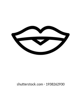 lips icon or logo isolated sign symbol vector illustration - high quality black style vector icons
