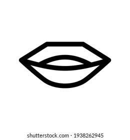 lips icon or logo isolated sign symbol vector illustration - high quality black style vector icons

